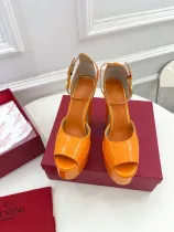 VALENTINO GARAVANI TAN-GO PLATFORM PATENT LEATHER SANDAL 155MM