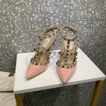 VALENTINO PATENT ROCKSTUD CAGED PUMP 100MM