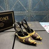 FENDI First Fendace printed silk high-heeled slingbacks