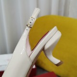 Roger Vivier Virgule Lacquered Buckle Slingback Pumps in Patent Leather