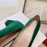 Roger Vivier Belle Vivier Stone Buckle Pumps in Suede