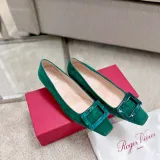 Roger Vivier Belle Vivier Stone Buckle Pumps in Suede