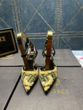 FENDI First Fendace printed silk high-heeled slingbacks
