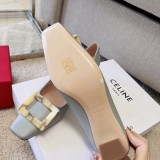 Roger Vivier Belle Vivier Stone Buckle Pumps in Suede