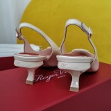 Roger Vivier Virgule Lacquered Buckle Slingback Pumps in Patent Leather