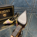 FENDI First Fendace printed silk high-heeled slingbacks