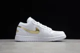 Air Jordan 1 Retro Low White Metallic Gold CZ4776-100