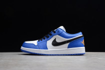 Air Jordan 1 Low Hyper Royal Orange Peel 553558-401