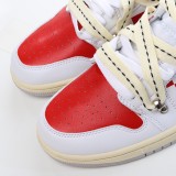 MS-BATCH AIR JORDAN 1 LOW WHITE/BLACK/UNIVERSITY RED CZ0775-100