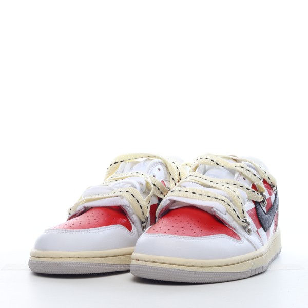 MS-BATCH AIR JORDAN 1 LOW WHITE/BLACK/UNIVERSITY RED CZ0775-100