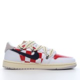 MS-BATCH AIR JORDAN 1 LOW WHITE/BLACK/UNIVERSITY RED CZ0775-100