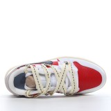 MS-BATCH AIR JORDAN 1 LOW WHITE/BLACK/UNIVERSITY RED CZ0775-100