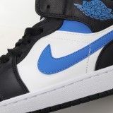 MS BATCH Jordan 1 Mid White Black Royal 554724-140
