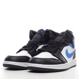 MS BATCH Jordan 1 Mid White Black Royal 554724-140