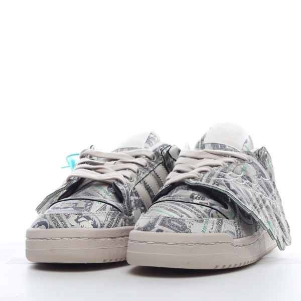 MS BATCH Adidas JEREMY SCOTT X FORUM WINGS 1.0 LOW 'MONEY' GX6393