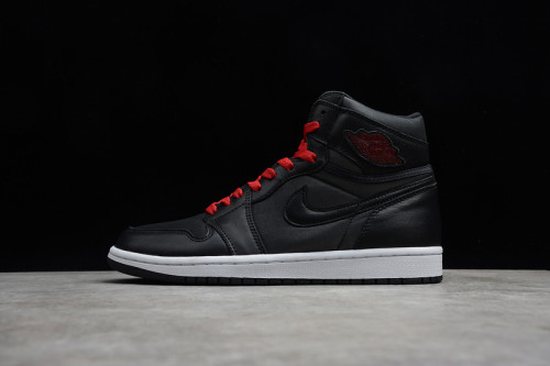Air Jordan 1 Retro High Black Satin Gym Red 555088-060