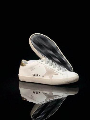 Golden Goose Super-Star Skateboard Shoes Men Low-Top White Gold