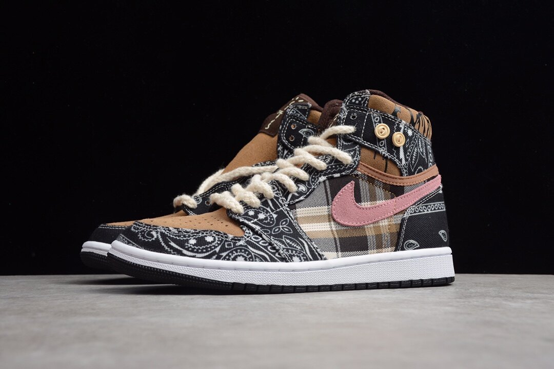 Jordan 1 High Zoom R2T Black/Brown-Pink-White CT4487-001
