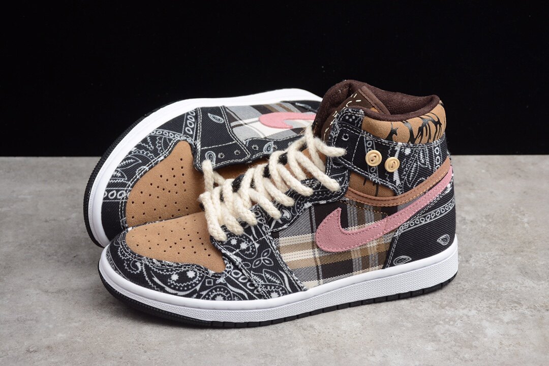 Jordan 1 High Zoom R2T Black/Brown-Pink-White CT4487-001