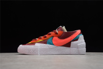 Nike Blazer Low Sacai Kawas White Green Lake Blue Outlet DM7904-400