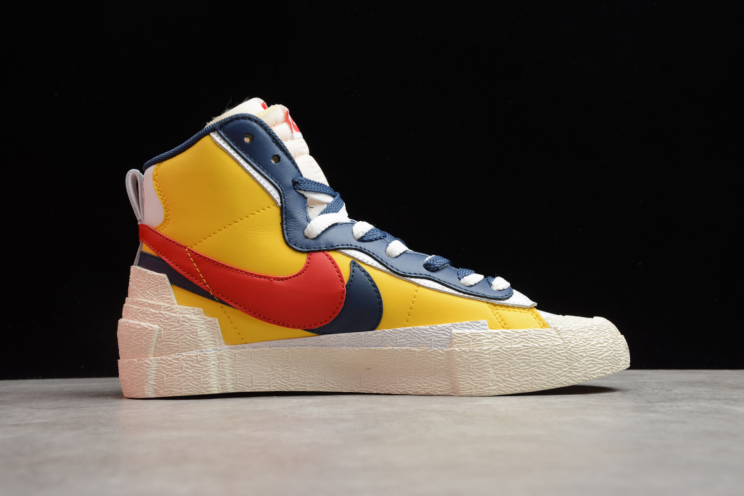 Sacai x Nike Blazer Mid Yellow/White-Blue-Red BV0072-002