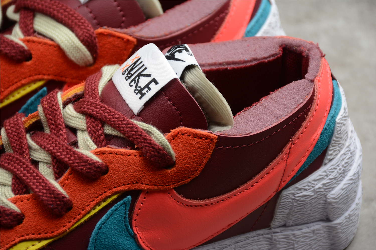 Nike Blazer Low Sacai Kawas White Green Lake Blue Outlet DM7904-400