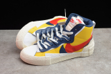 Sacai x Nike Blazer Mid Yellow/White-Blue-Red BV0072-002