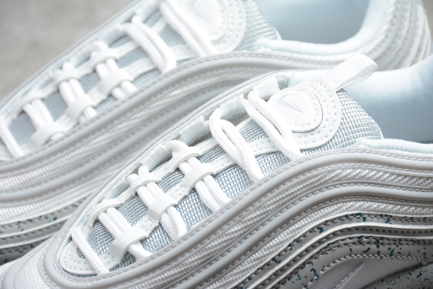 Nike Air Max 97 LX Light Grey Black Blue Running Shoes AQ0655-002
