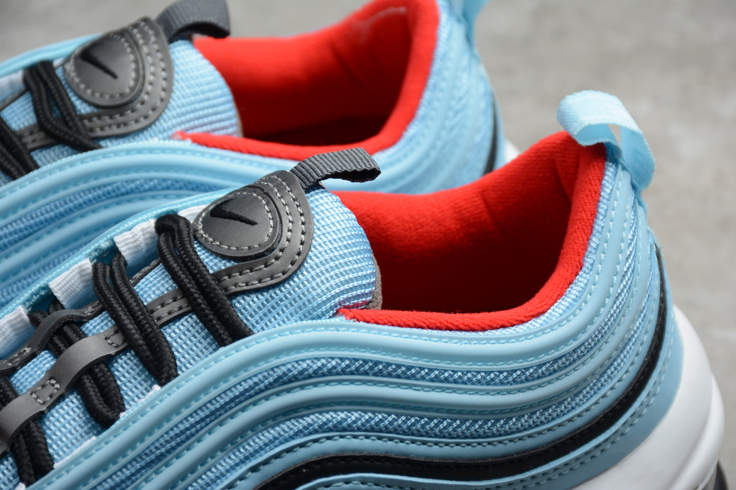 Nike Air Max 97 LX Sky Blue Black White Orange AQ0655-400