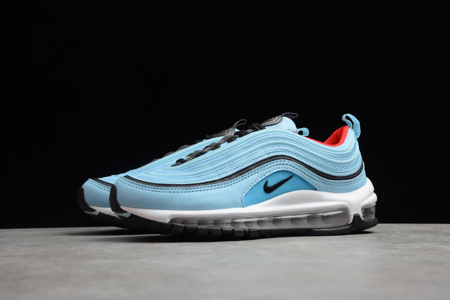 Nike Air Max 97 LX Sky Blue Black White Orange AQ0655-400