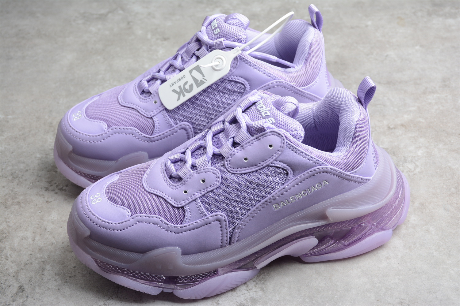 Bal**ci*ga Triple S Clear Sole Purple (W) - 544351W2GA15890