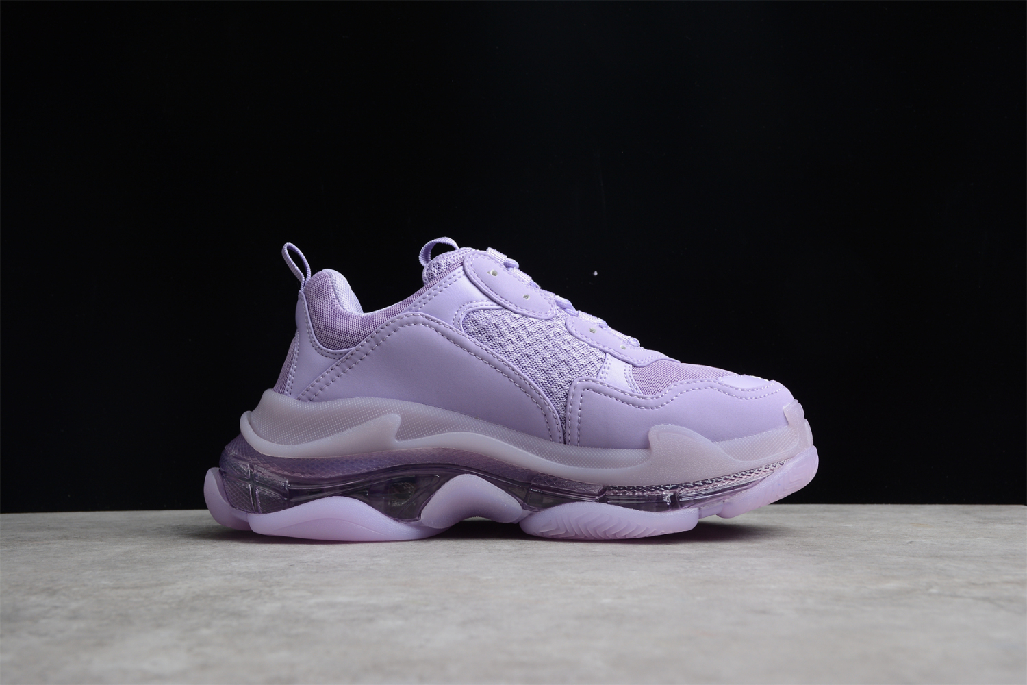 Bal**ci*ga Triple S Clear Sole Purple (W) - 544351W2GA15890