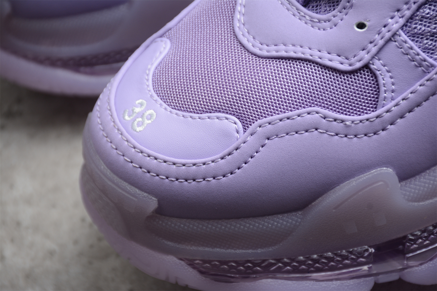 Bal**ci*ga Triple S Clear Sole Purple (W) - 544351W2GA15890