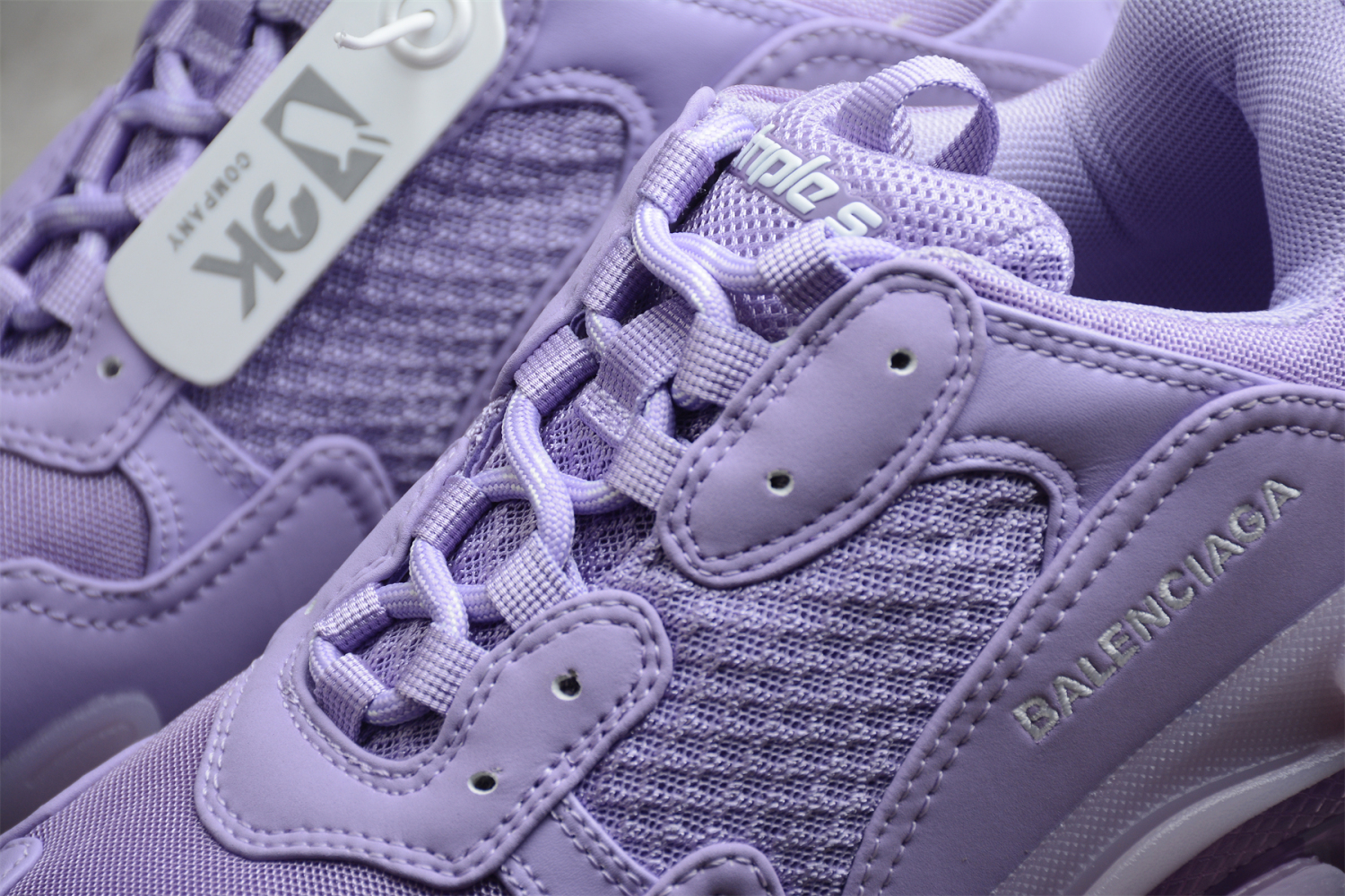 Bal**ci*ga Triple S Clear Sole Purple (W) - 544351W2GA15890