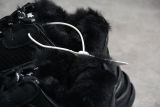 Bal**ci*ga| Men's triple s sneaker fake fur in black   668563-W3CQ5-1000