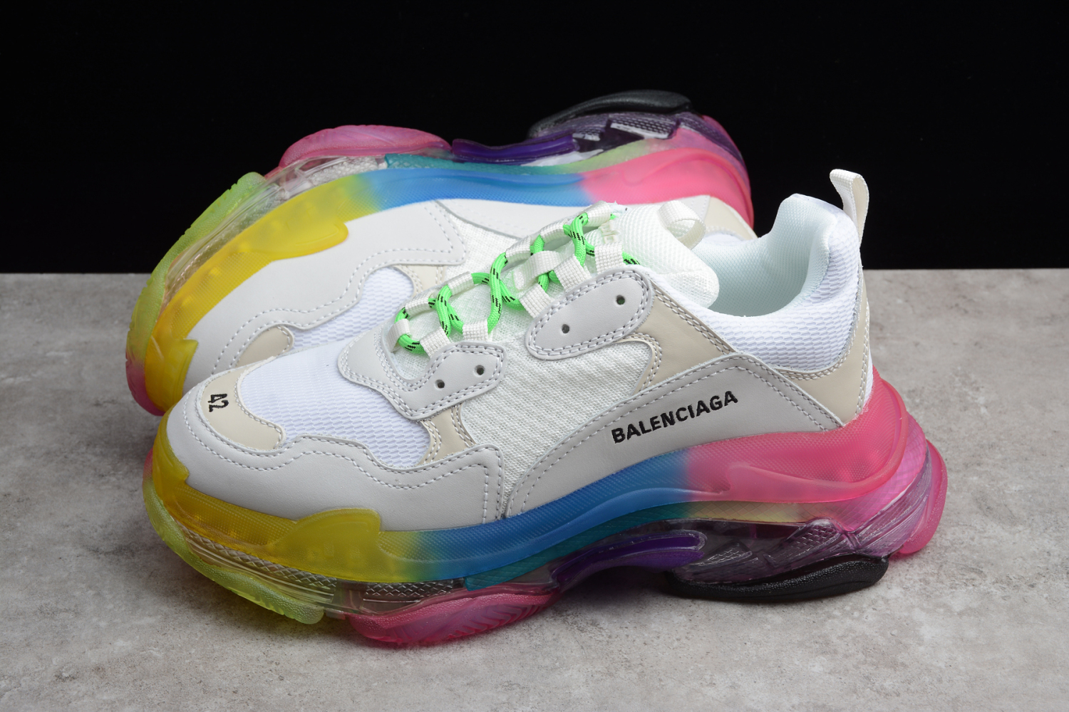 Bal**ci*ga Triple S White Multi-Color Ecba800616H