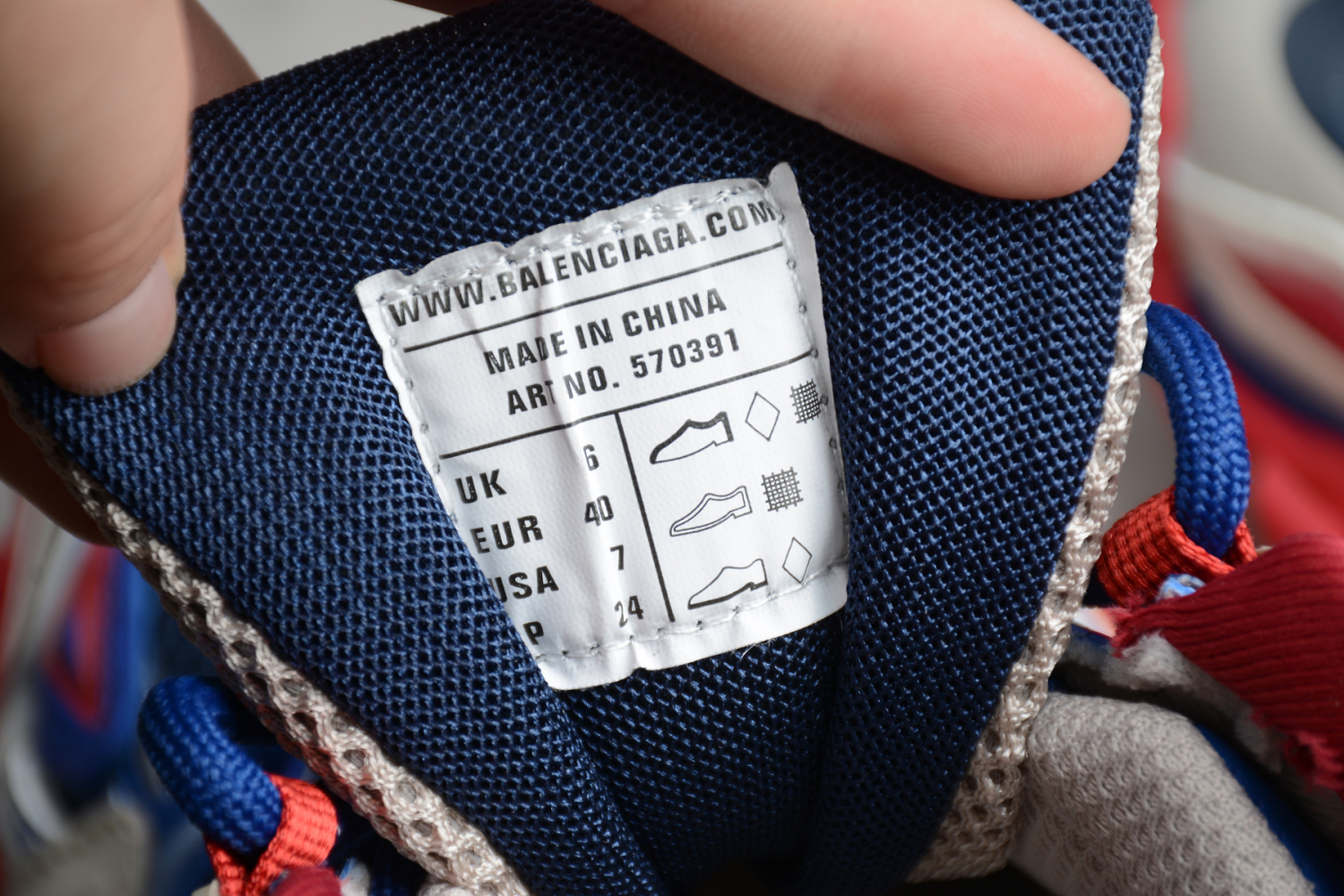 Bal**ci*ga Track 2 Stable Lichtgrijs / Blauw / Rood Schoenen -ECBA82547378
