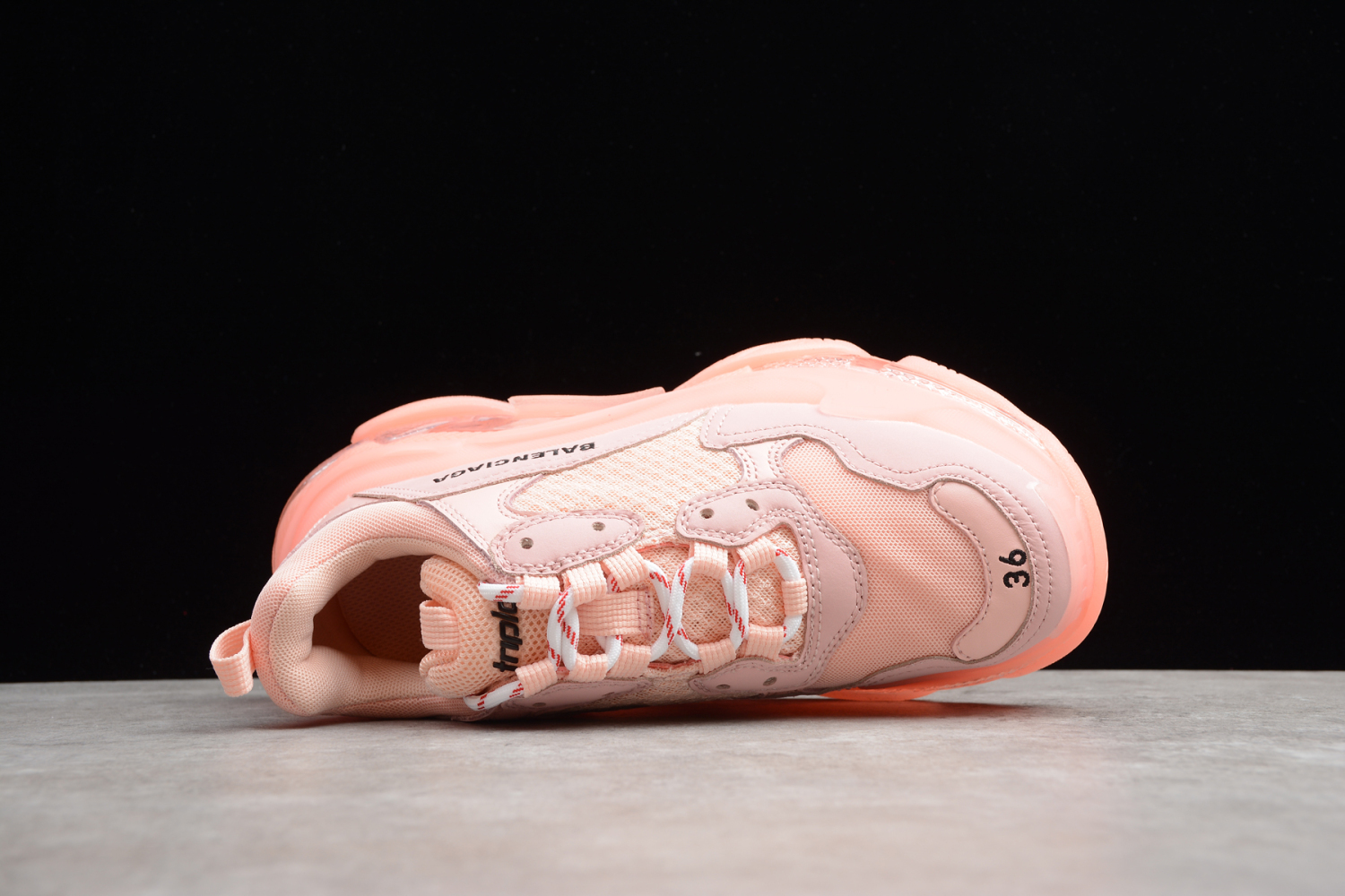 Bal**ci*ga Triple S Trainers GOMMA Net Pink 544351W09E11331