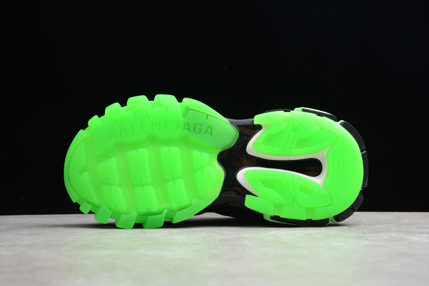 Bal**ci*ga sneakers TESS.S.GOMMA black fluorescent sole ECBA80401311