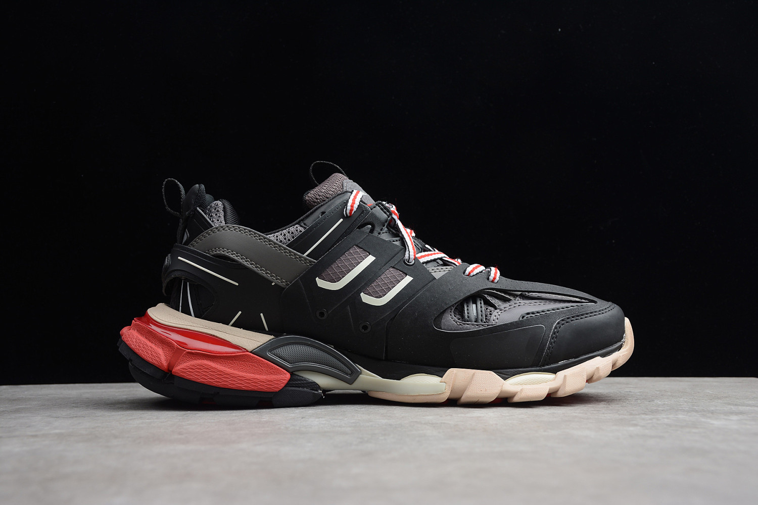 Bal**ci*ga 3.0 Triple S Sneaker Gomma Maille Black Red ECBA8004281