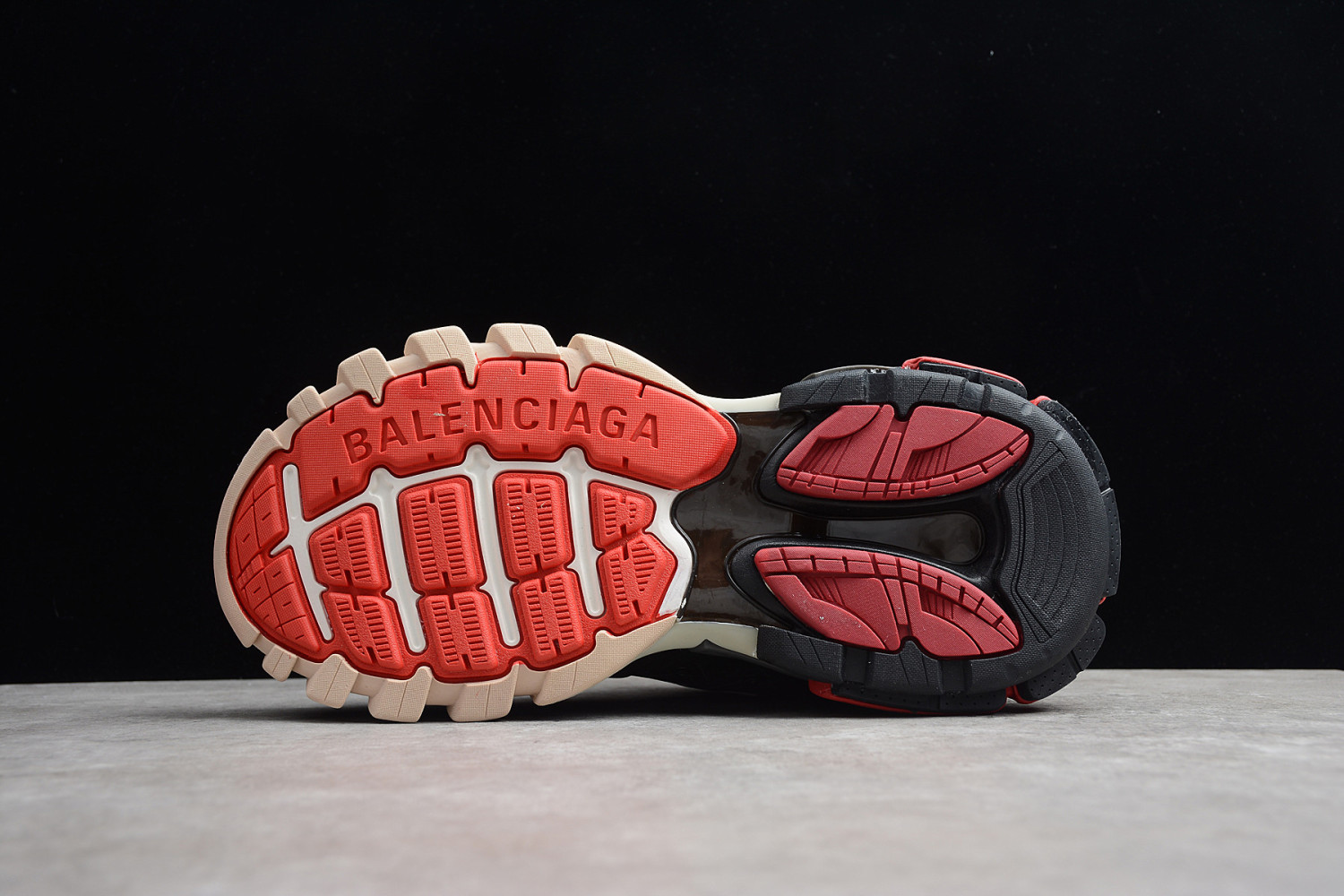 Bal**ci*ga 3.0 Triple S Sneaker Gomma Maille Black Red ECBA8004281