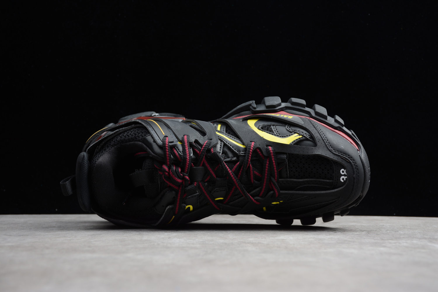 Bal**ci*ga 3.0 Triple S Sneaker Shoe Black Yellow ECBA8001831