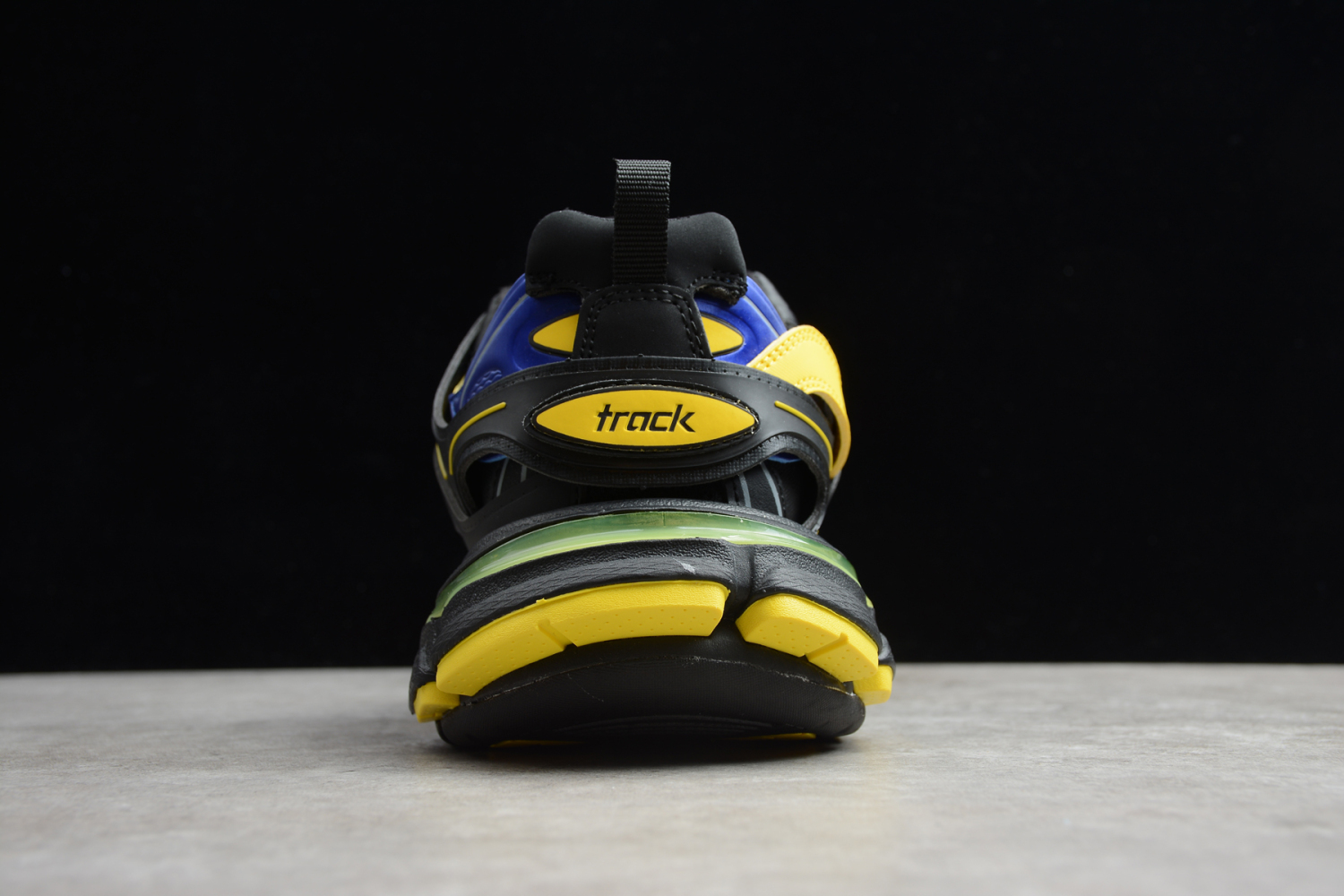 Bal**ci*ga Track Sneaker Black yellow blue  ECBA8168583
