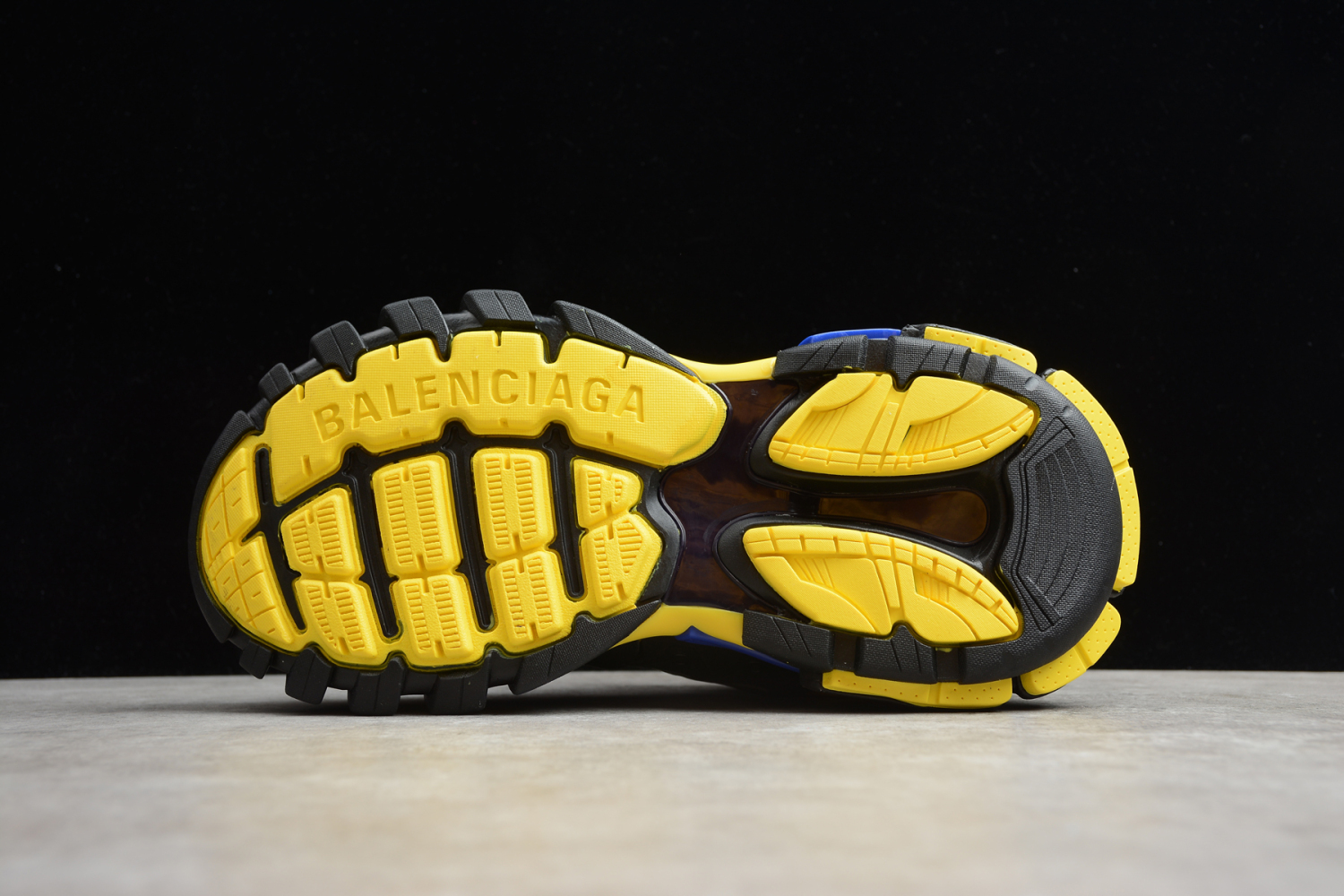 Bal**ci*ga Track Sneaker Black yellow blue  ECBA8168583