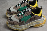 Gucci x Bal**ci*ga Beige-GG & Green 'Triple S' Sneakers 681067-UMO20-9766