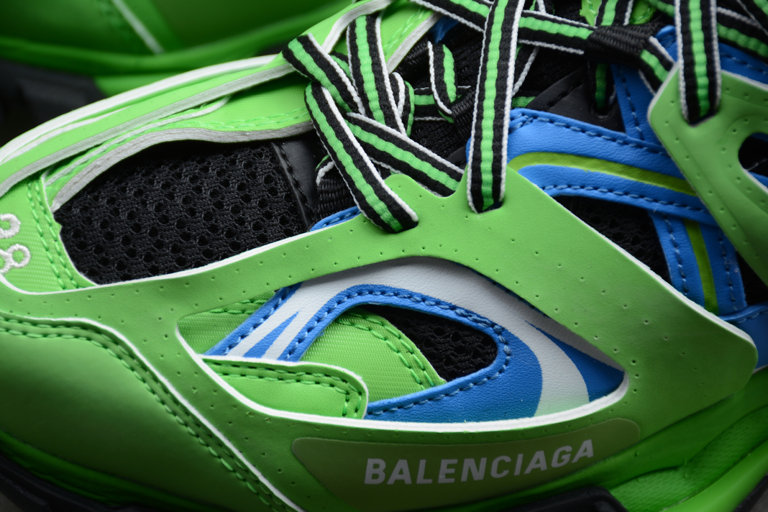 Bal**ci*ga 3.0 Triple S Sneaker Shoe Blue Green ECBA8002230