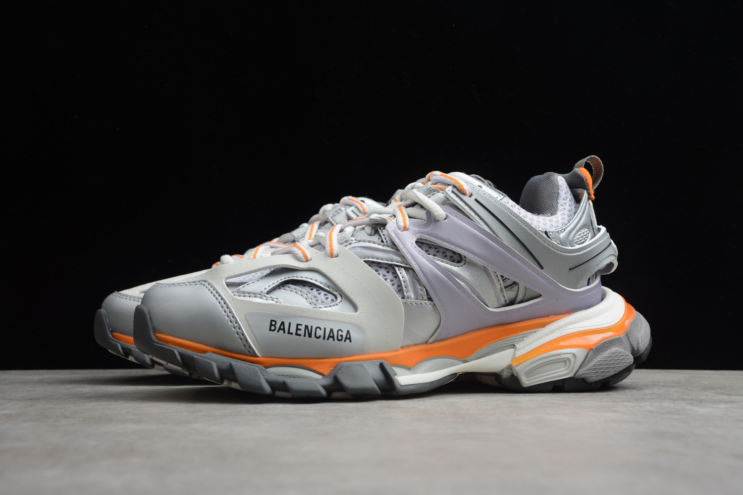Bal**ci*ga Track SneakerGray Orange Pink Silver ECBL961829B