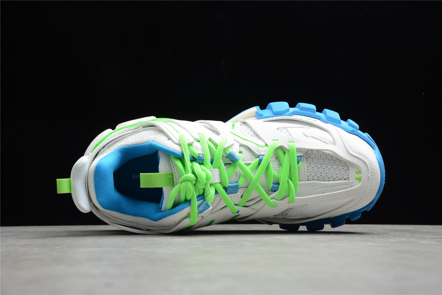 Bal**ci*ga Track Sneaker White/Blue/Green 542023-W2BC3-0285
