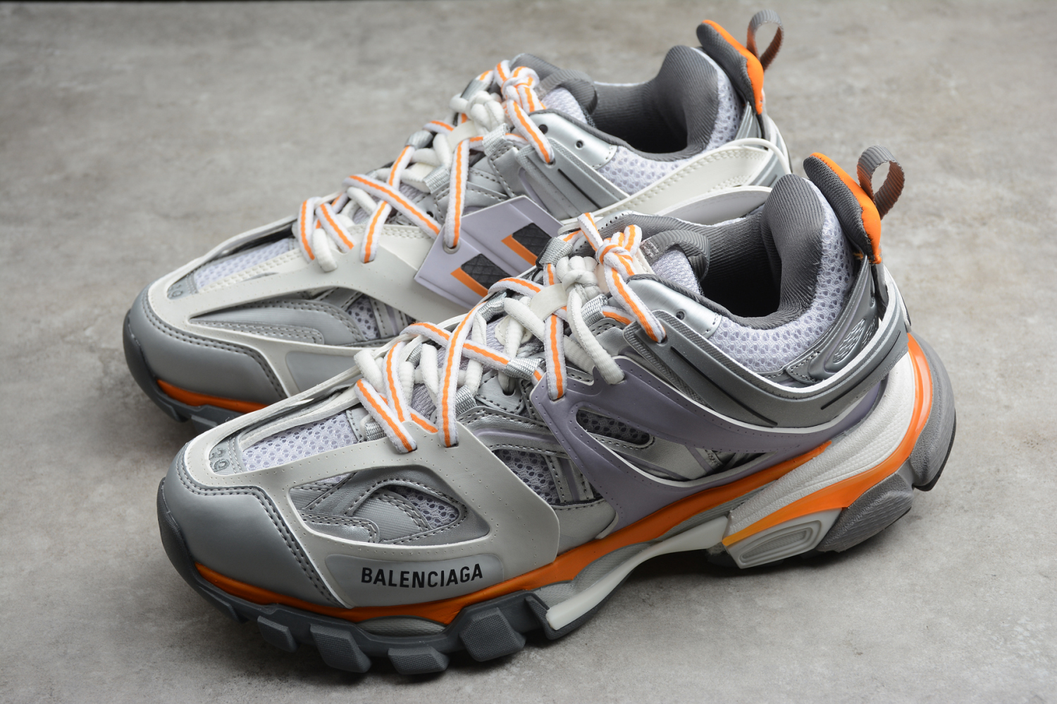 Bal**ci*ga Track SneakerGray Orange Pink Silver ECBL961829B