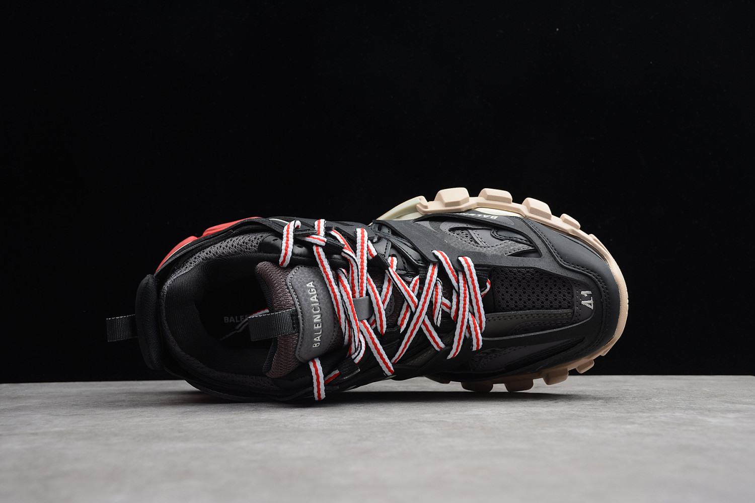 Bal**ci*ga 3.0 Triple S Sneaker Gomma Maille Black Red ECBA8004281